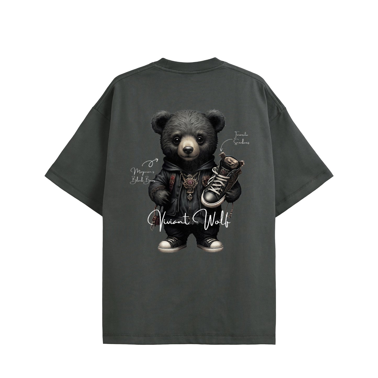TREASURE CREST ”MAGICIAN'S BLACK BEAR” T-Shirt