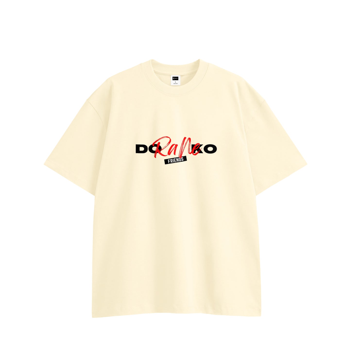 DORANEKO FRIENDS DESIGN TYPE-BEAR Oversize Cotton Tee ivory image