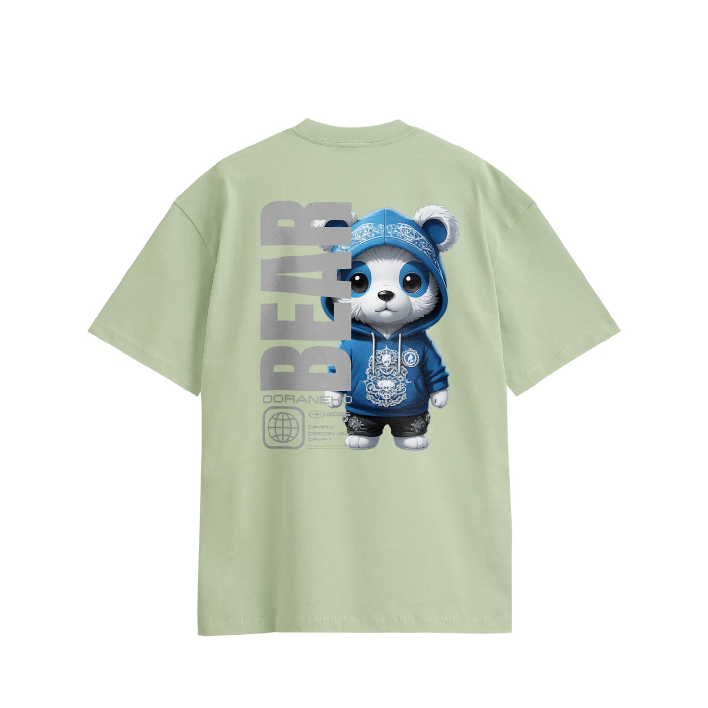 DORANEKO FRIENDS DESIGN TYPE-BEAR Oversize Cotton Tee light-green image
