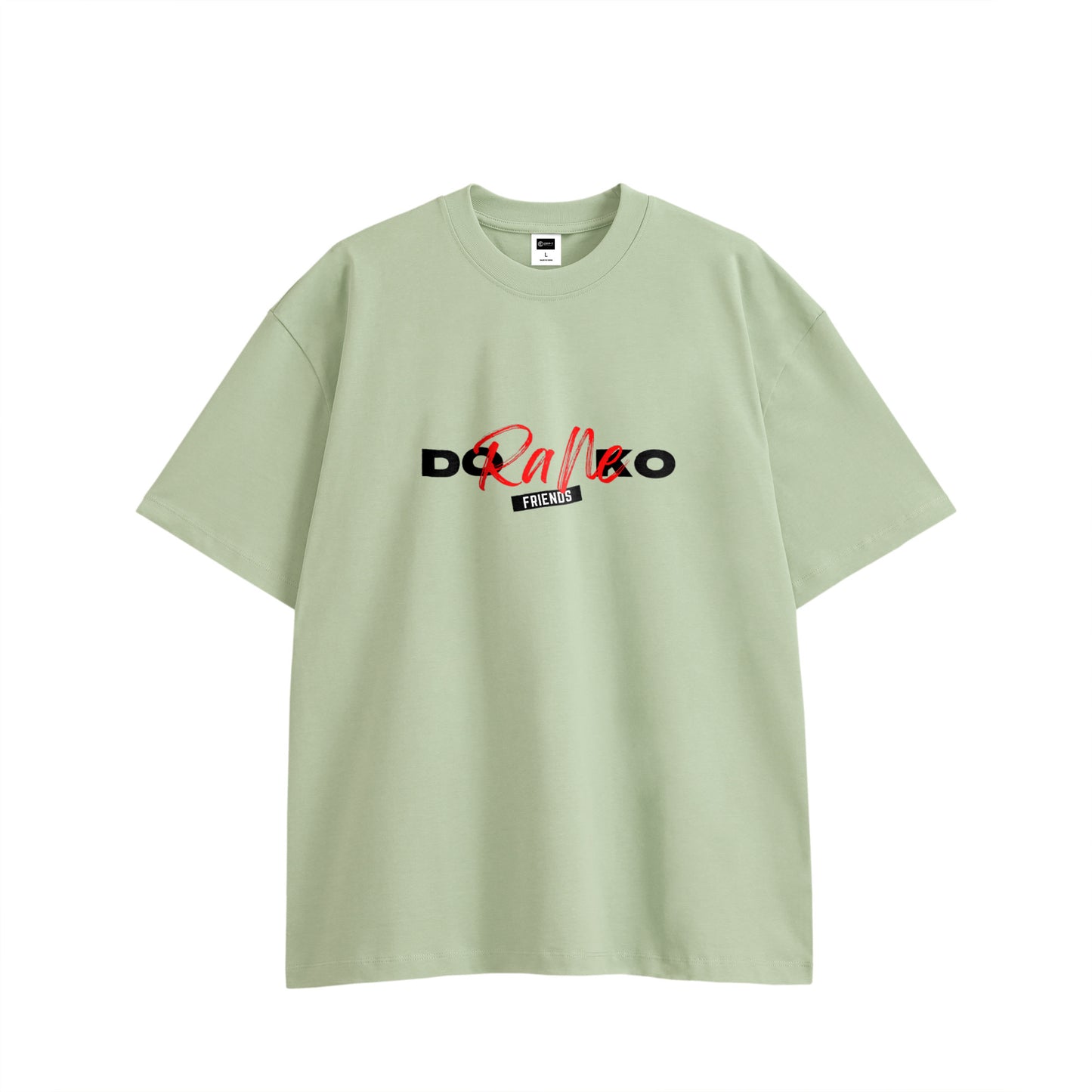 DORANEKO FRIENDS DESIGN TYPE-BEAR Oversize Cotton Tee light-green image