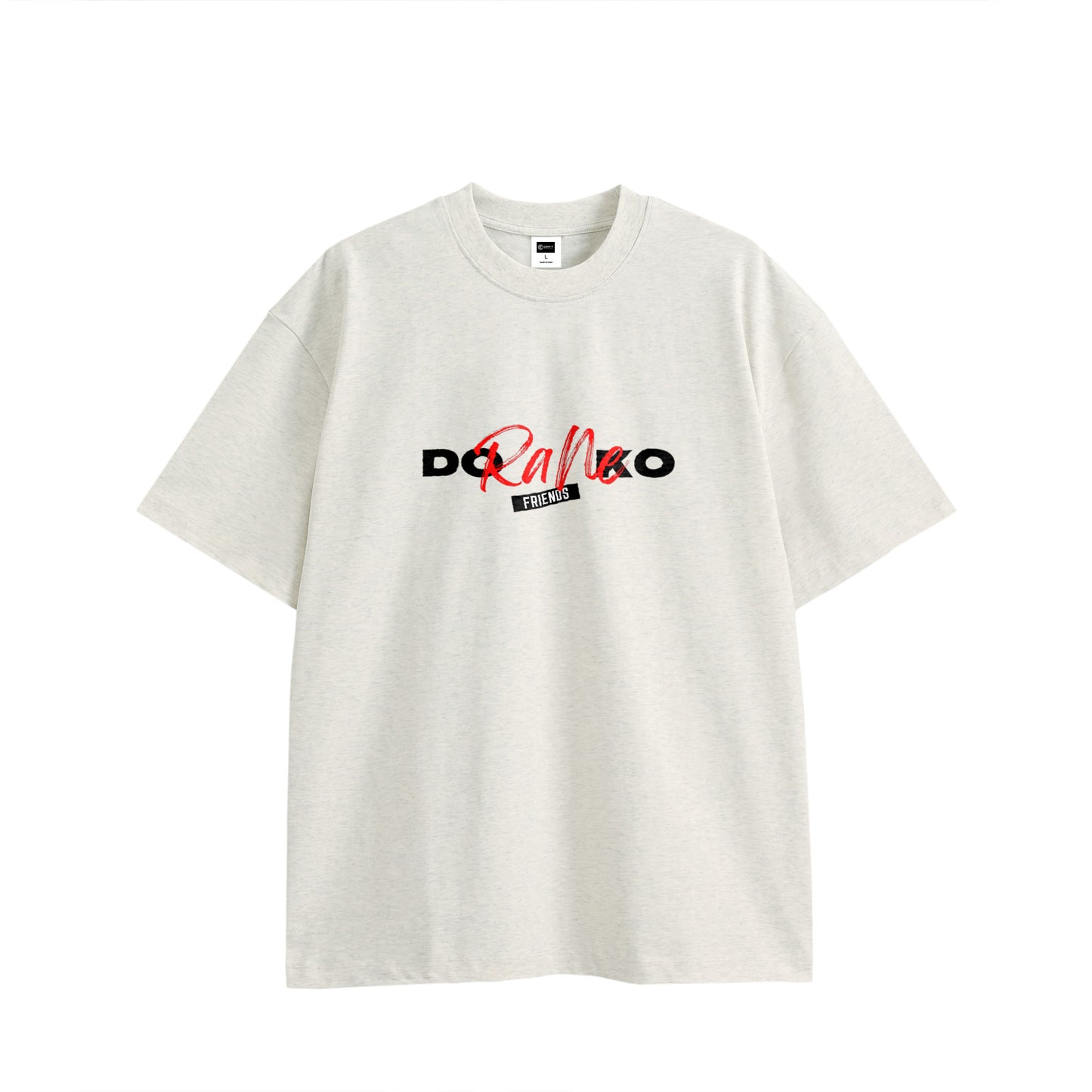 DORANEKO FRIENDS DESIGN TYPE-BEAR Oversize Cotton Tee oatmeal image