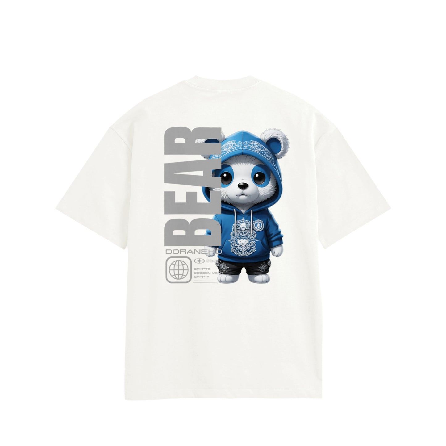 DORANEKO FRIENDS DESIGN TYPE-BEAR Oversize Cotton Tee white image