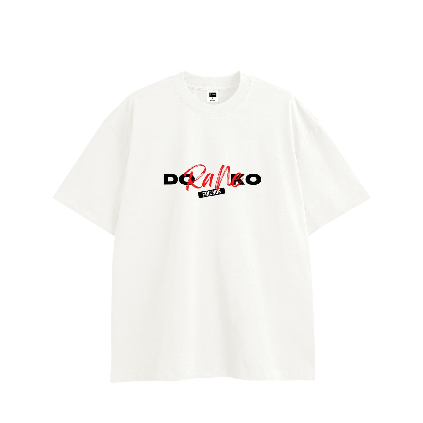 DORANEKO FRIENDS DESIGN TYPE-BEAR Oversize Cotton Tee white image