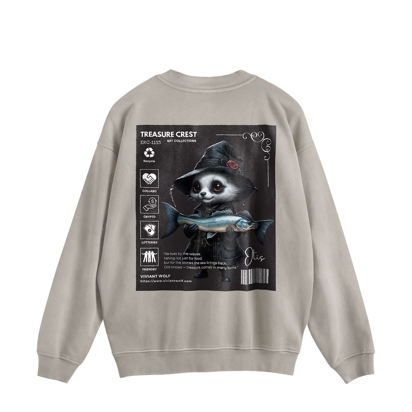 TREASURE CREST NFT “OTIS” Vintage-Wash Sweat Pullover
