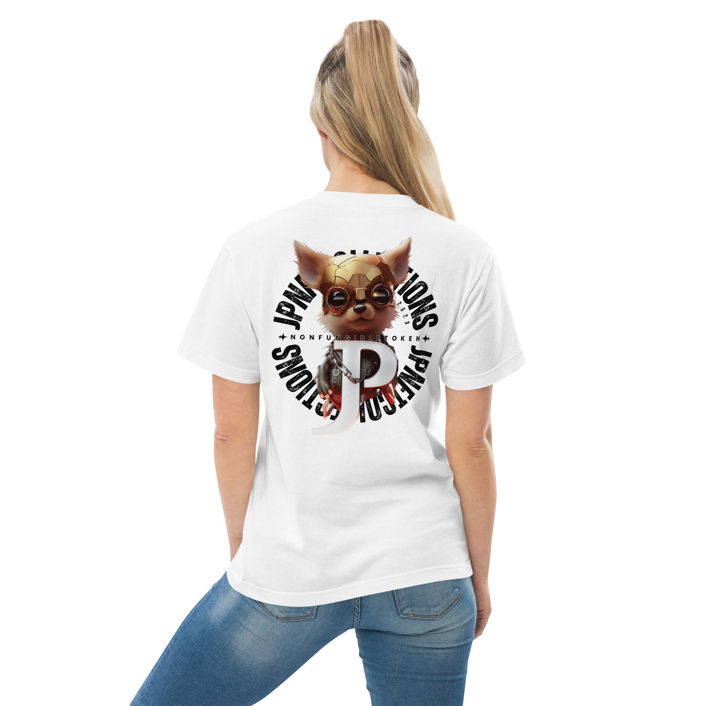JP NFT COLLAB DESIGN TYPE-E0005 | Unisex high quality tee | White