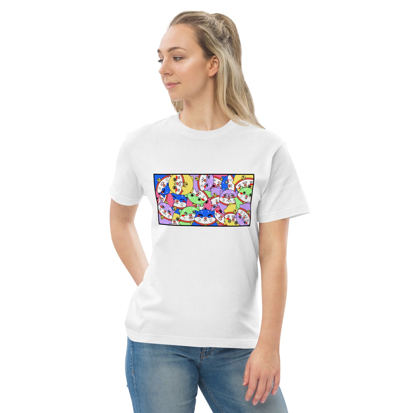 TOMATO KETCHUP COLLAB | DORANEKO DESIGN TYPE-B | Unisex high quality tee | White