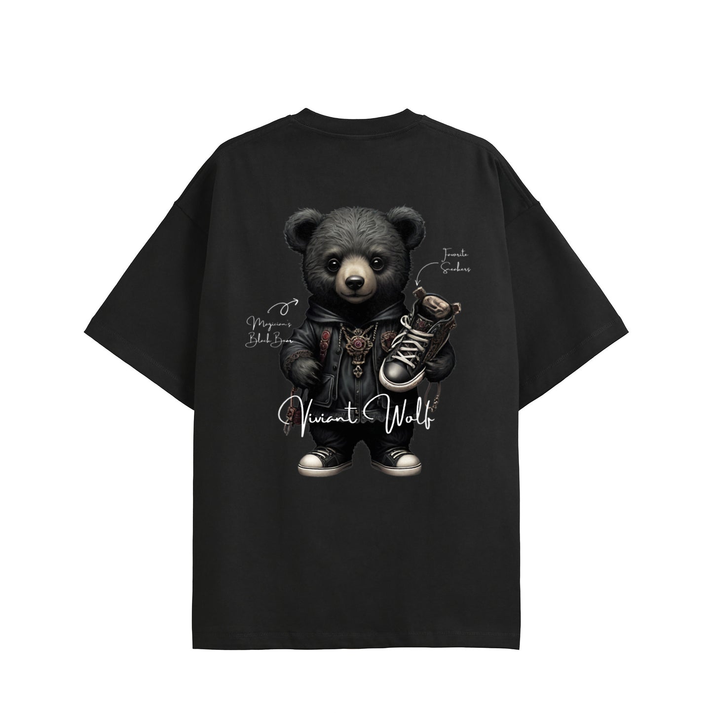 TREASURE CREST ”MAGICIAN'S BLACK BEAR” T-Shirt