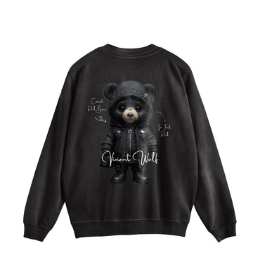 TREASURE CREST “COVERT RICH BEAR” Vintage-Wash Sweat Pullover