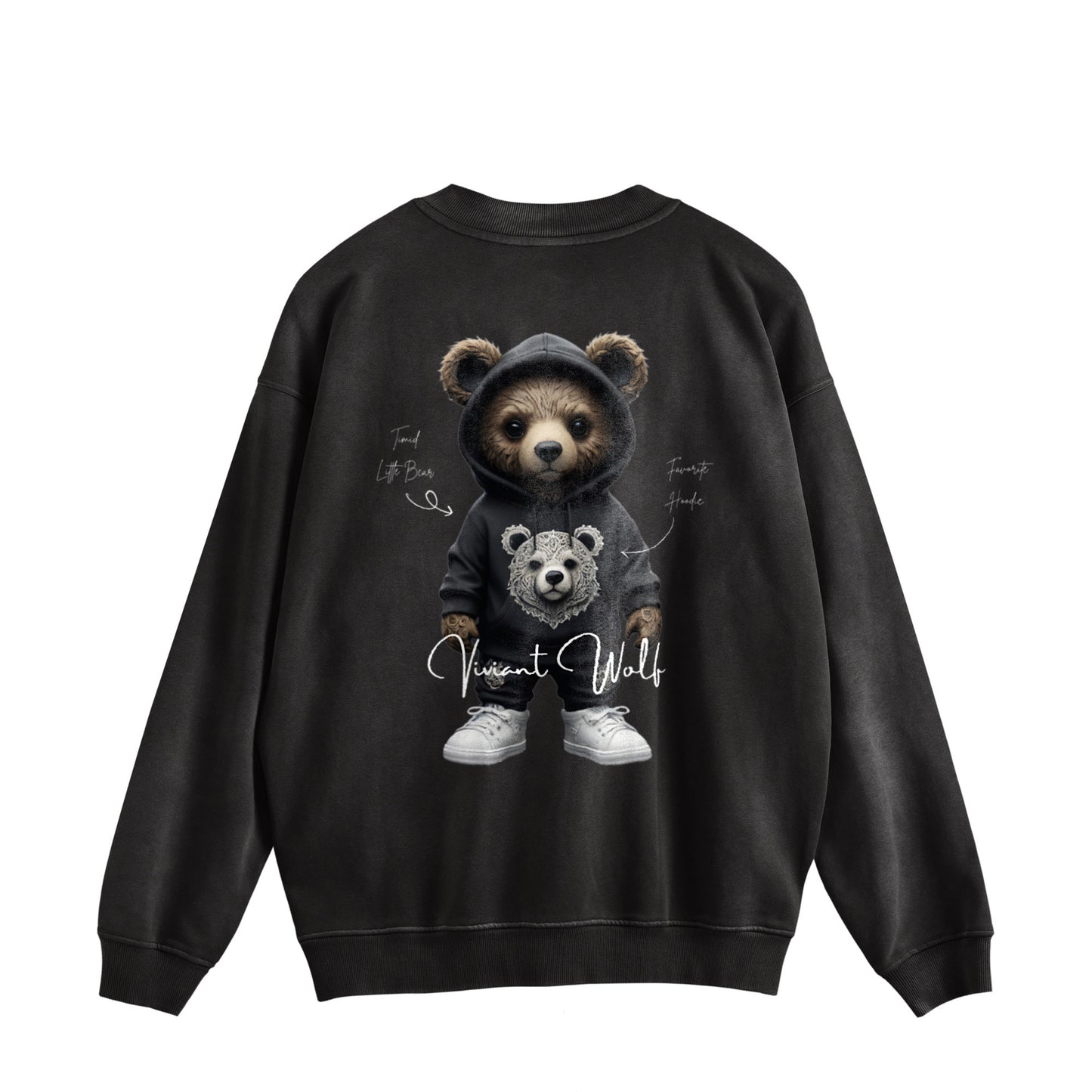 TREASURE CREST “LITTLE BEAR” Vintage-Wash Sweat Pullover