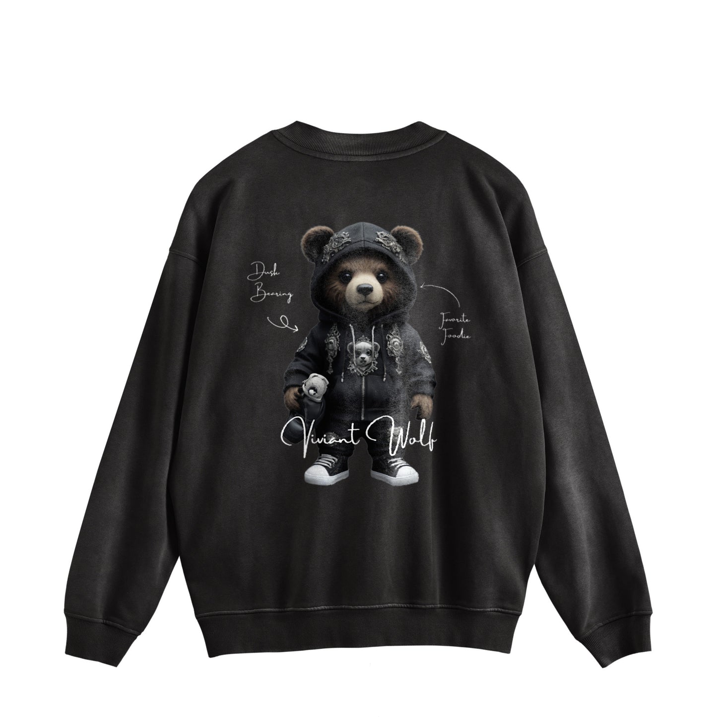 TREASURE CREST “DUSK BEARING” Vintage-Wash Sweat Pullover