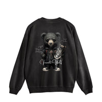 TREASURE CREST “MAGICIAN'S BLACK BEAR” Vintage-Wash Sweat Pullover