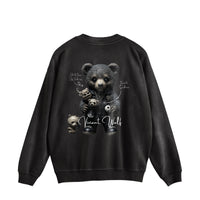 TREASURE CREST “BLACK BEAR OF DARKNESS” Vintage-Wash Sweat Pullover