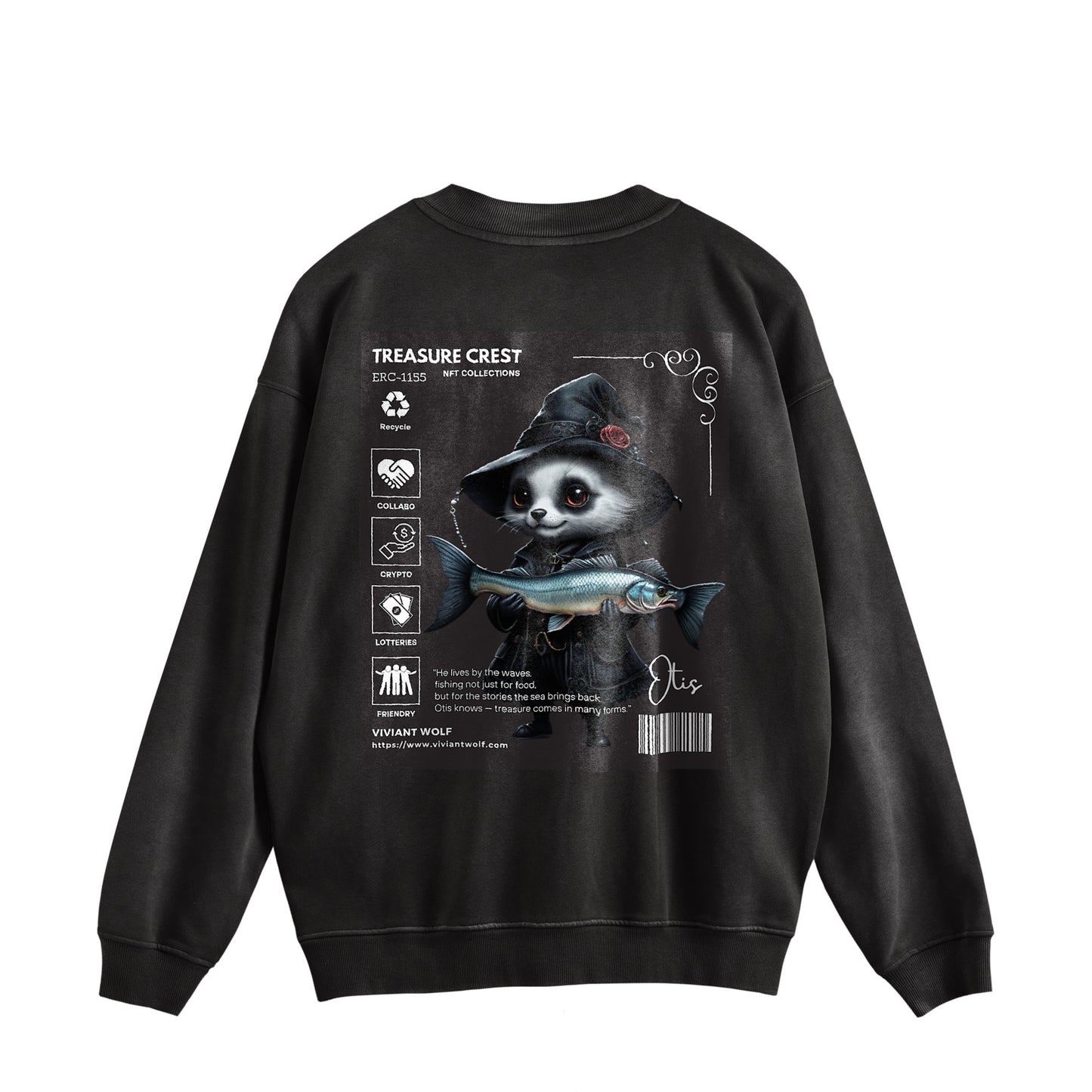 TREASURE CREST NFT “OTIS” Vintage-Wash Sweat Pullover