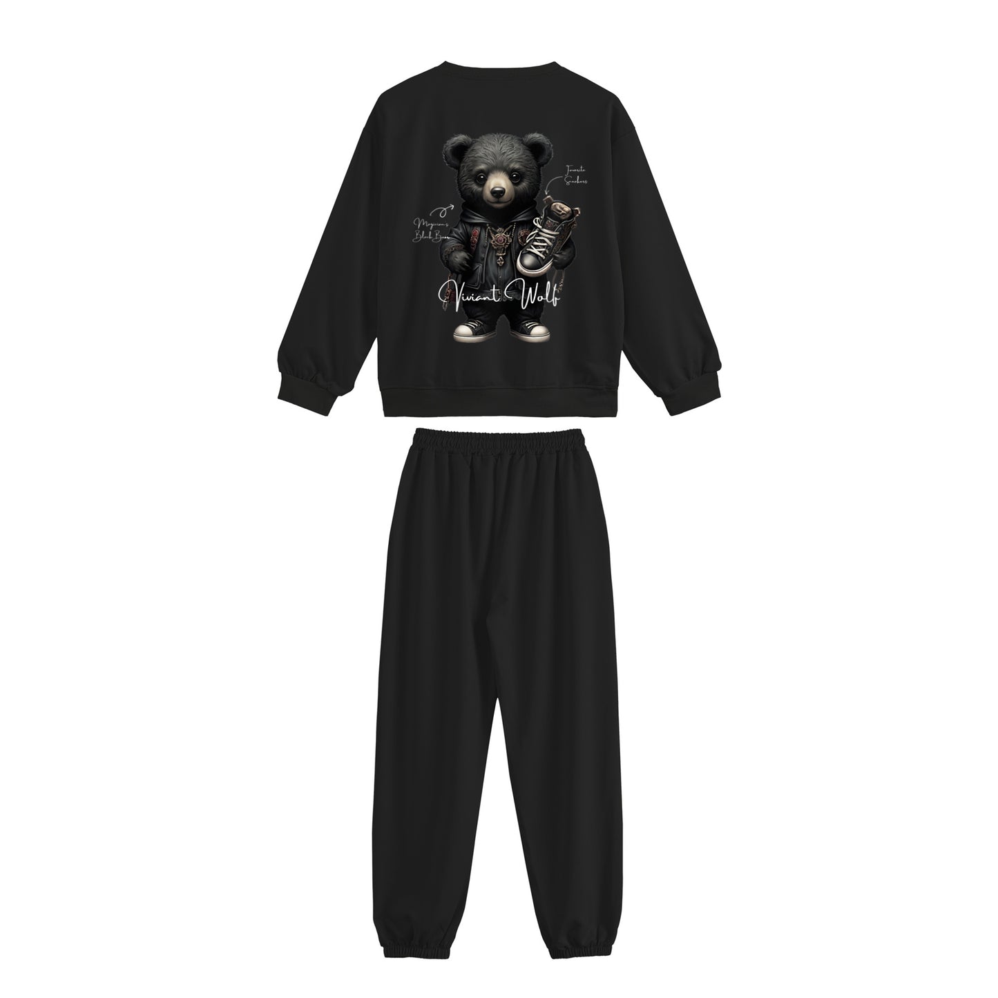 TREASURE CREST “MAGICIAN'S BLACK BEAR” Sweatshirt Setup