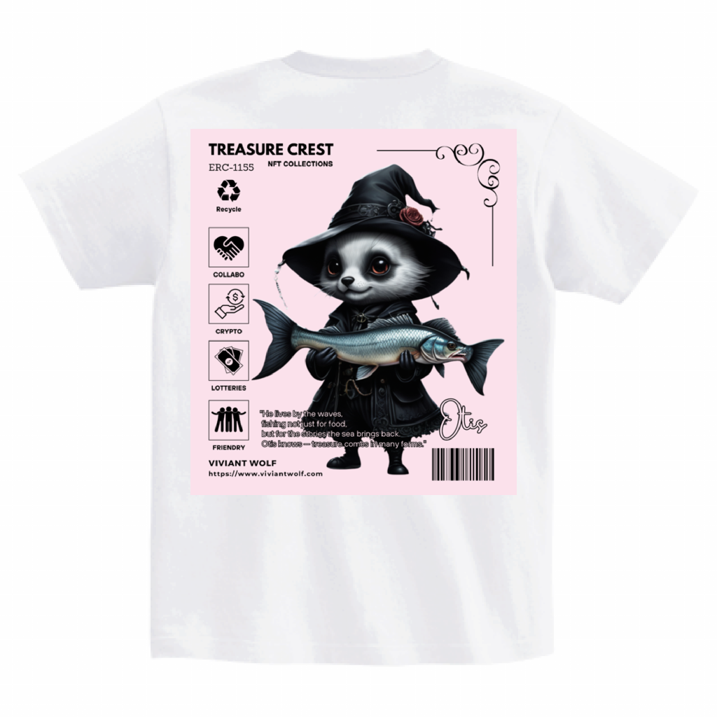 TREASURE CREST “OTIS” Heavyweight T-Shirt Pink.BG [WHITE]