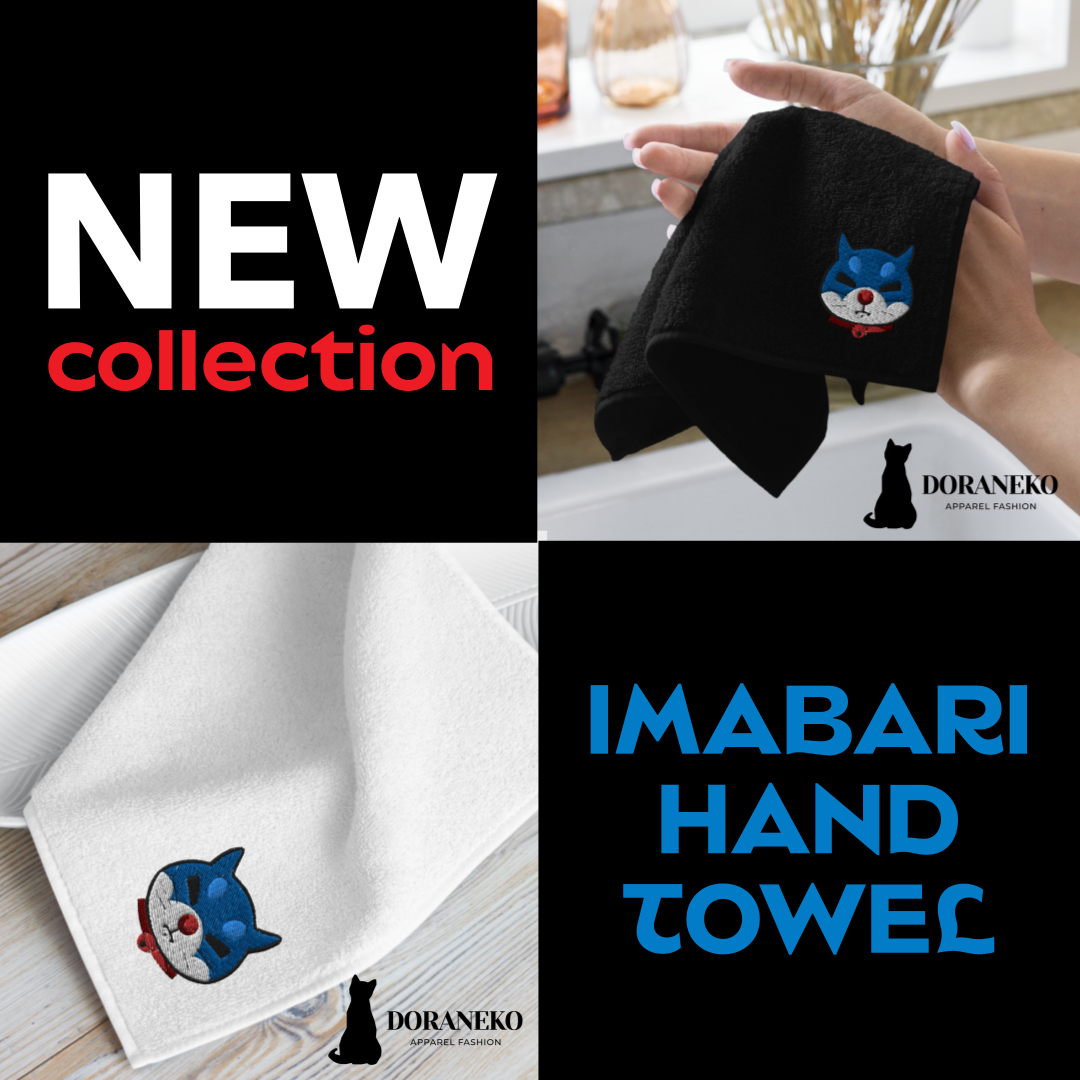 DORANEKO COLLAB DESIGN | Imabari Cotton hand towel 刺繍ロゴ | 7colors