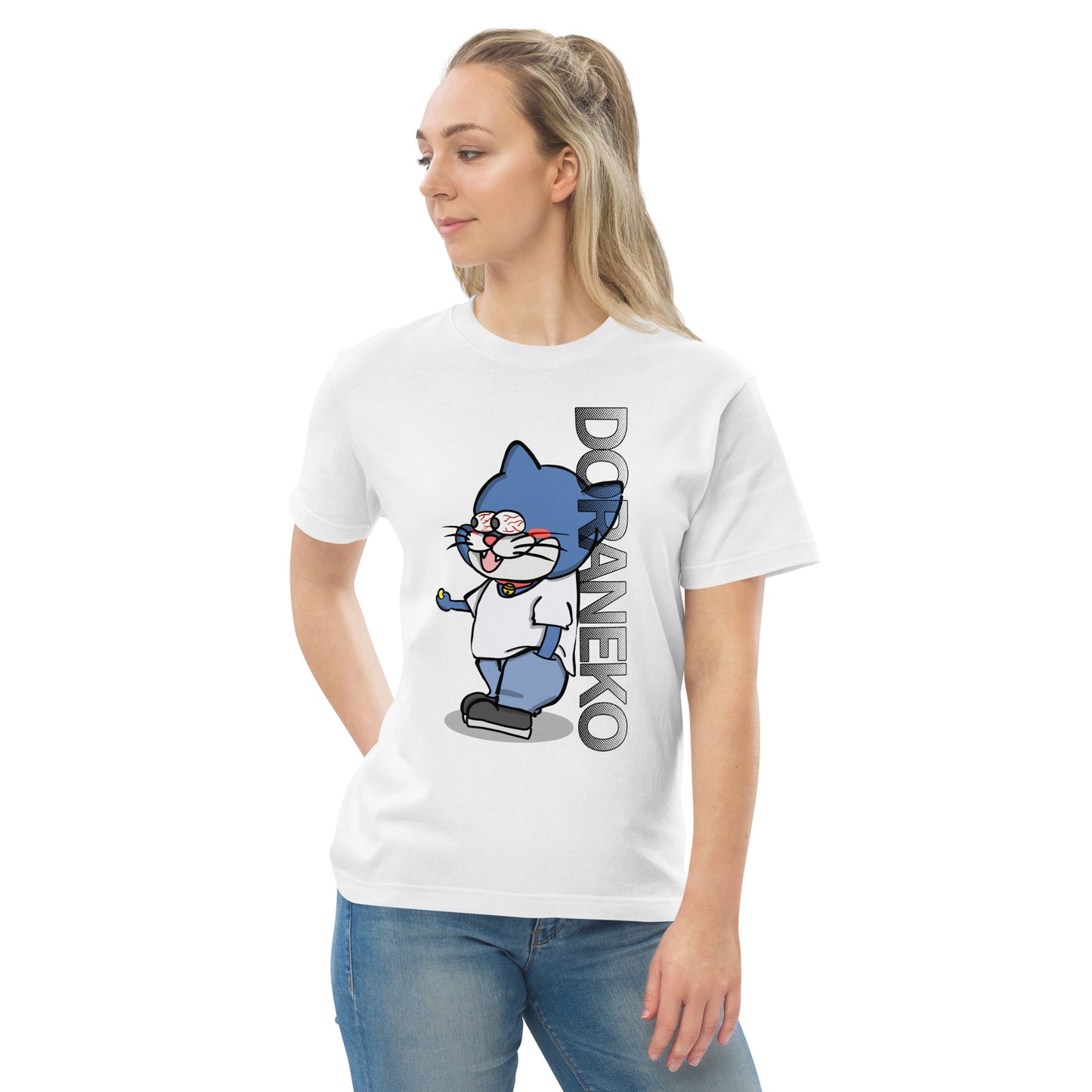 TOMATO KETCHUP COLLAB | DORANEKO DESIGN TYPE-A | Unisex high quality tee | White
