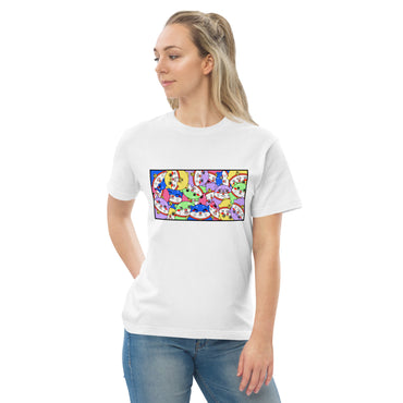 TOMATO KETCHUP COLLAB | DORANEKO DESIGN TYPE-B | Unisex high quality tee | White
