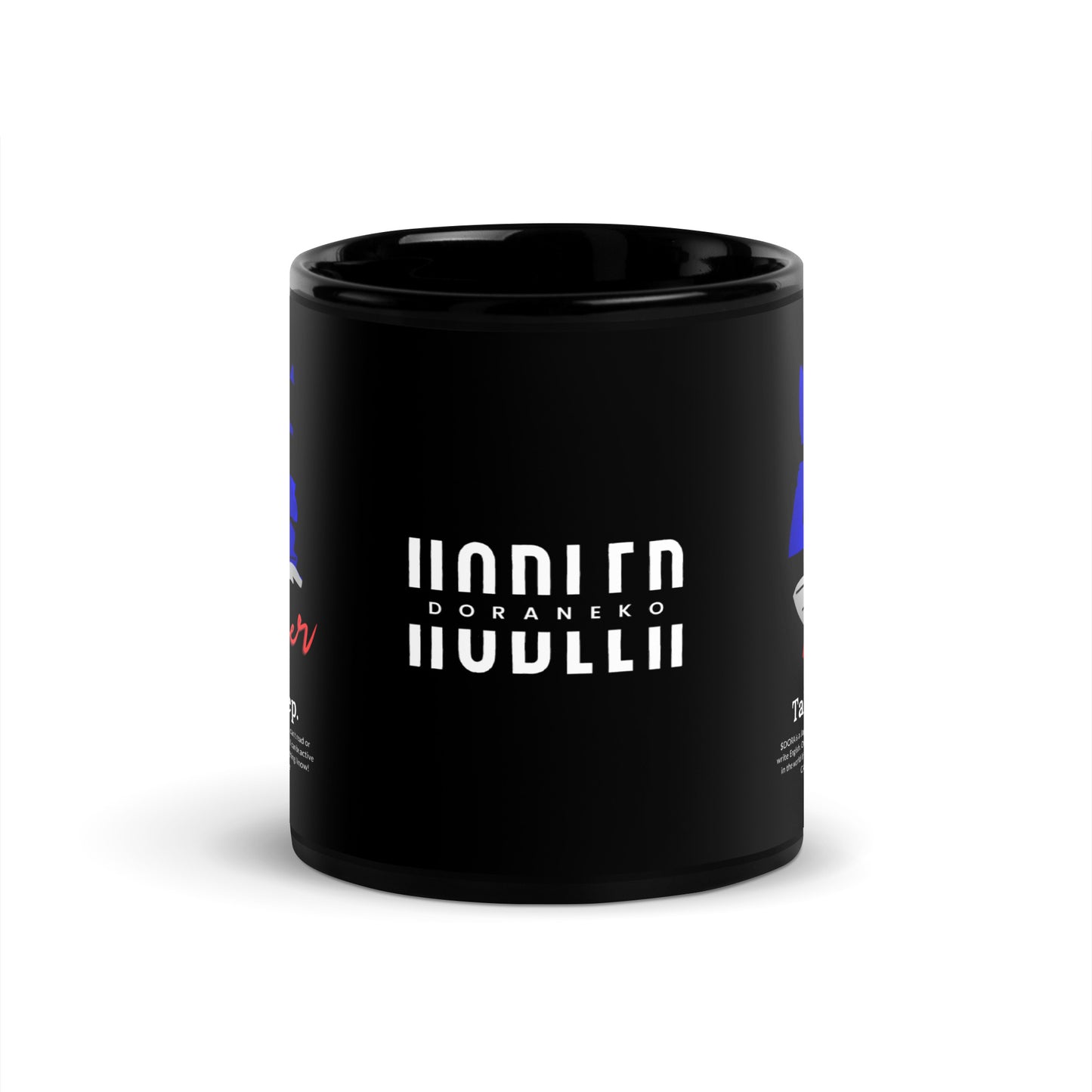 DORANEKO COLLAB DESIGN | Black Glossy Mug | 11oz  15oz