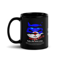DORANEKO COLLAB DESIGN | Black Glossy Mug | 11oz  15oz