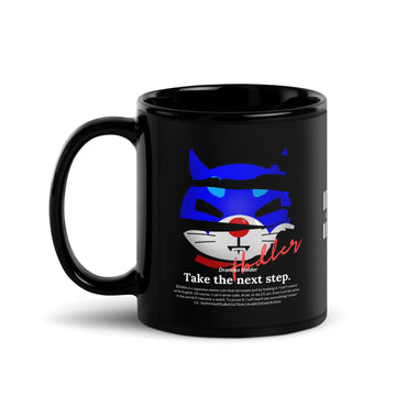 DORANEKO COLLAB DESIGN | Black Glossy Mug | 11oz  15oz