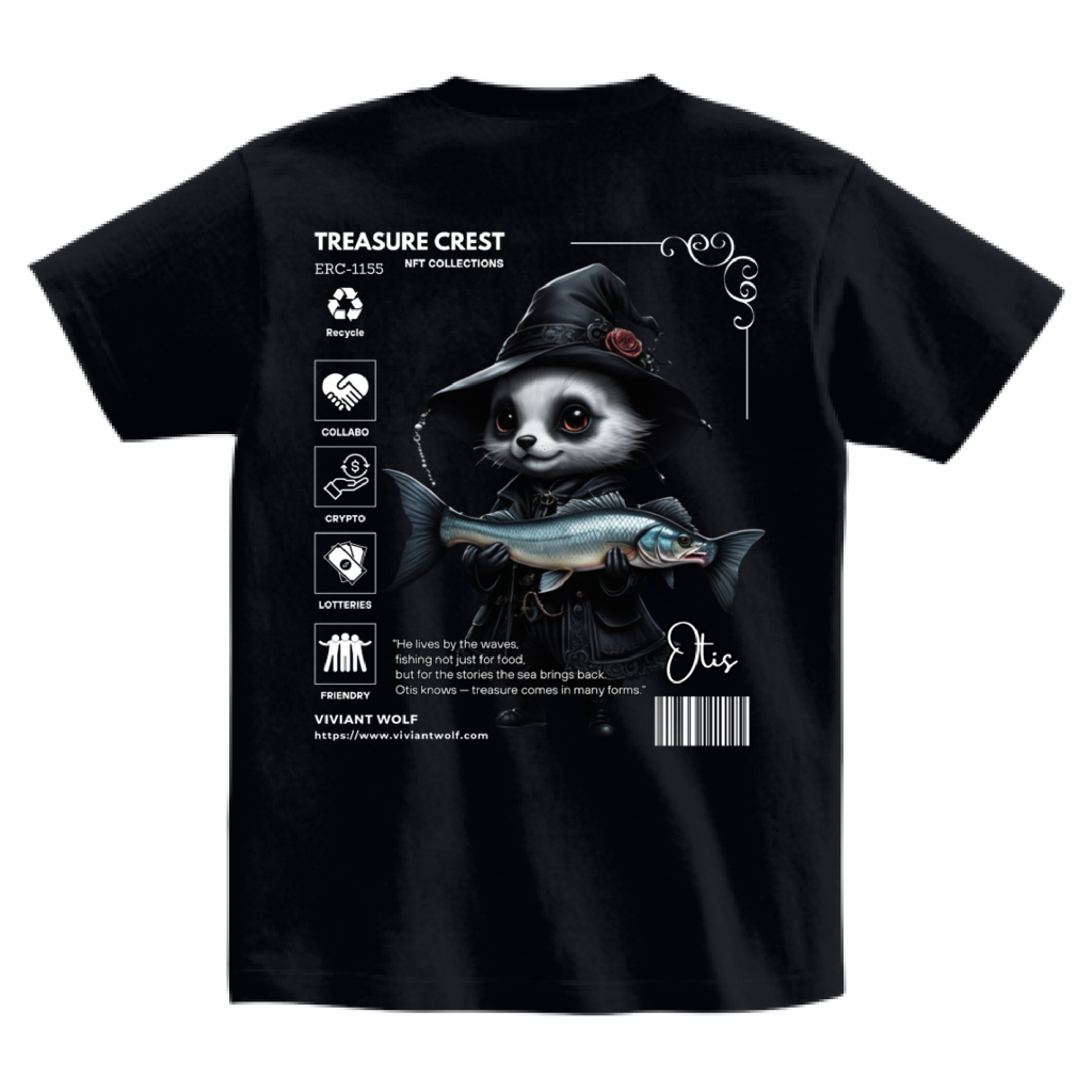 TREASURE CREST “OTIS” Heavyweight T-Shirt [BLACK]