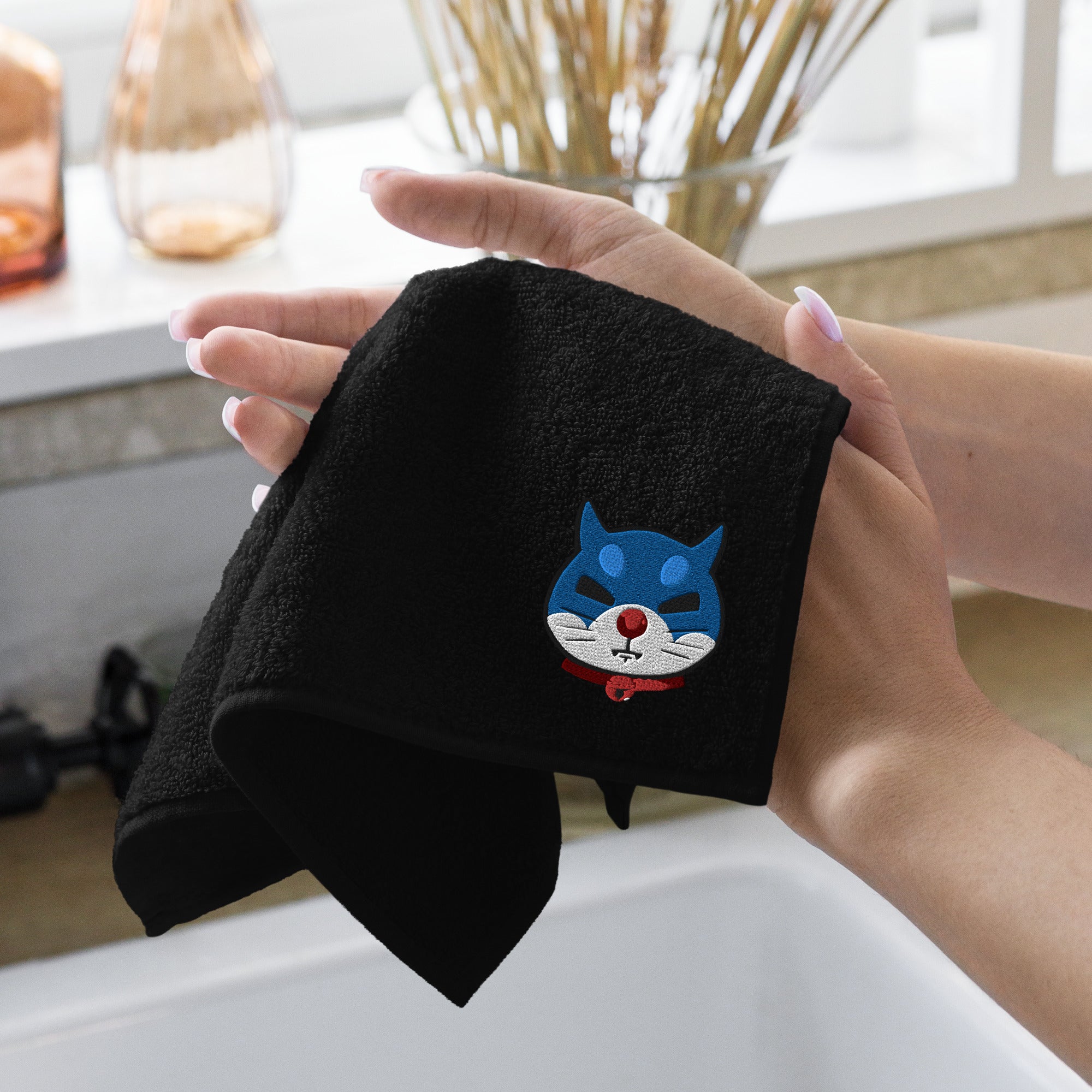 DORANEKO COLLAB DESIGN | Imabari Cotton hand towel 刺繍ロゴ | 7colors