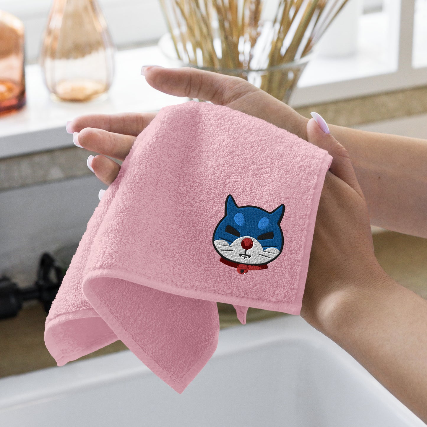 DORANEKO COLLAB DESIGN | Imabari Cotton hand towel 刺繍ロゴ | 7colors
