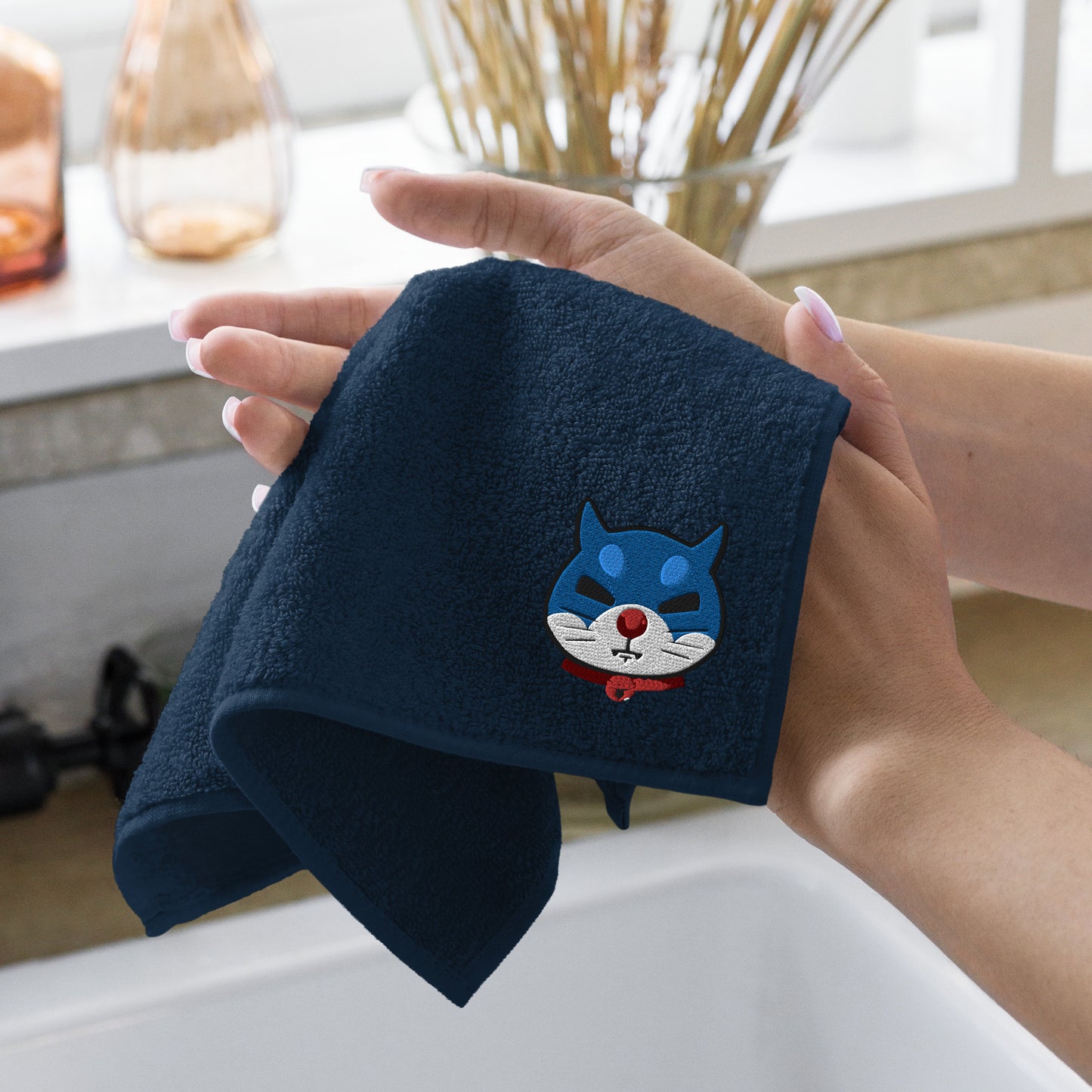 DORANEKO COLLAB DESIGN | Imabari Cotton hand towel 刺繍ロゴ | 7colors