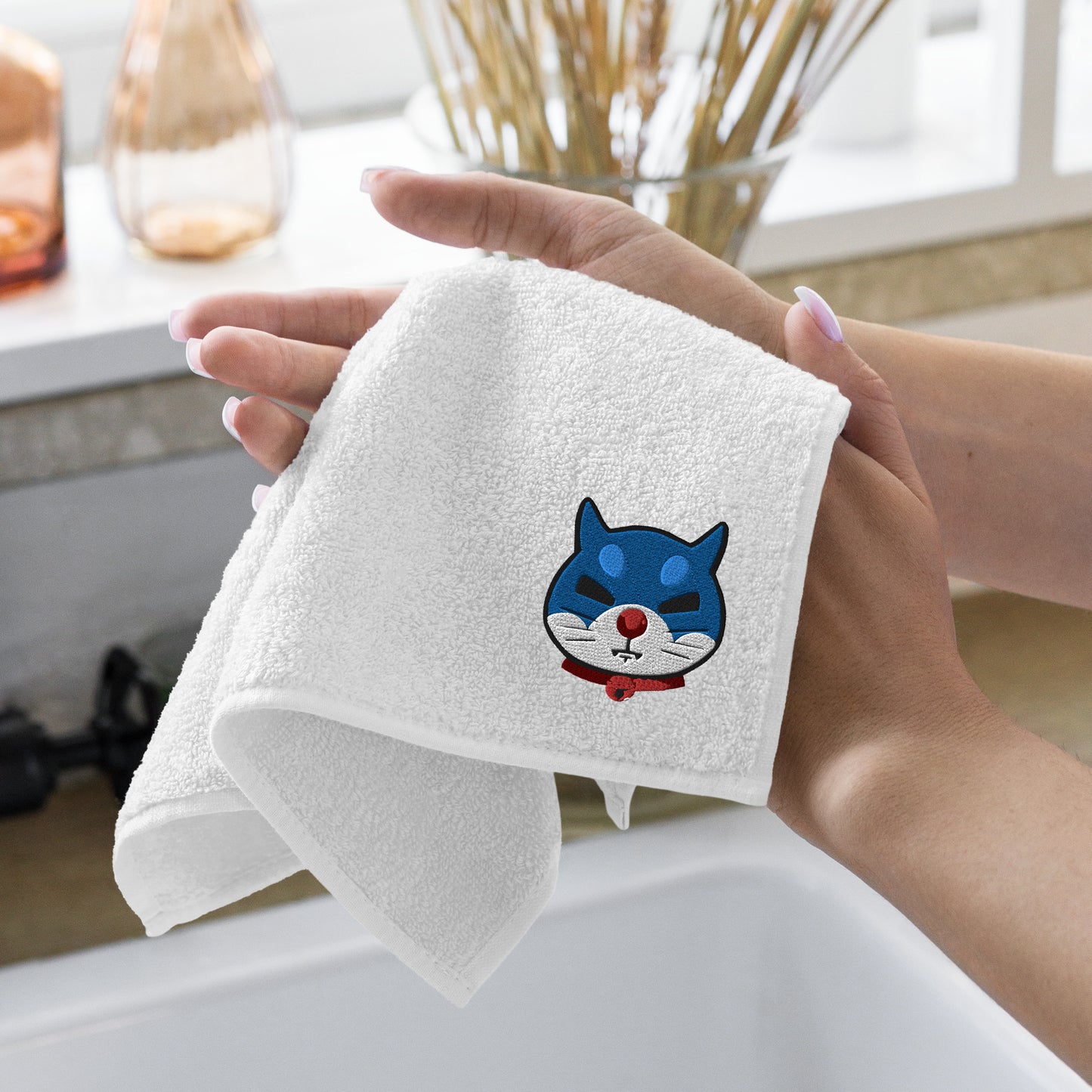 DORANEKO COLLAB DESIGN | Imabari Cotton hand towel 刺繍ロゴ | 7colors