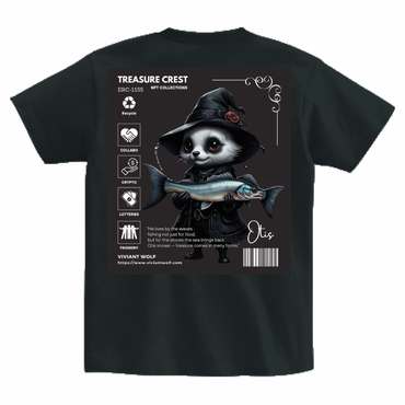 TREASURE CREST “OTIS” Heavyweight T-Shirt [Smoke-Black]