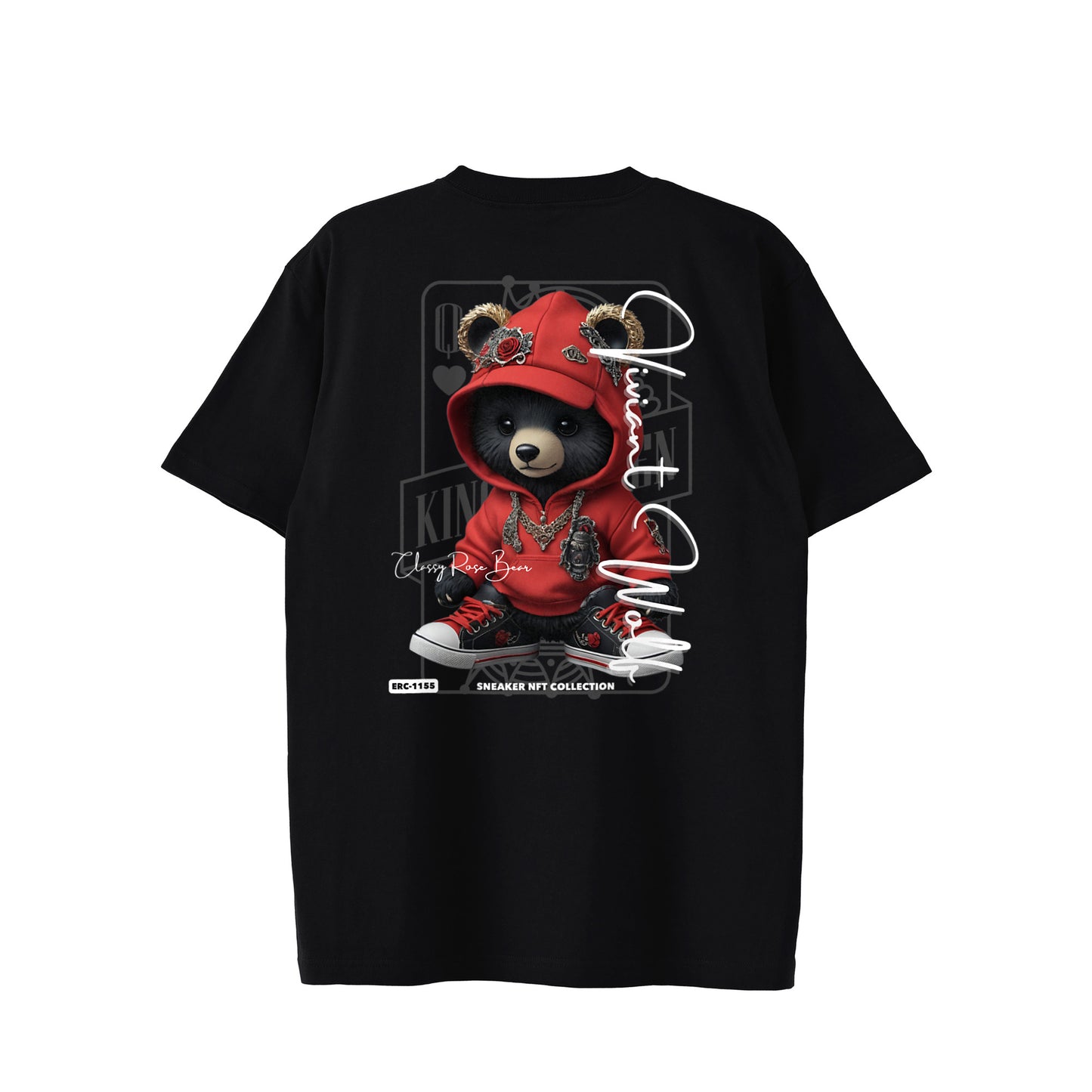 TREASURE CREST ”CLASSY ROSE BEAR” Premium American T-Shirt