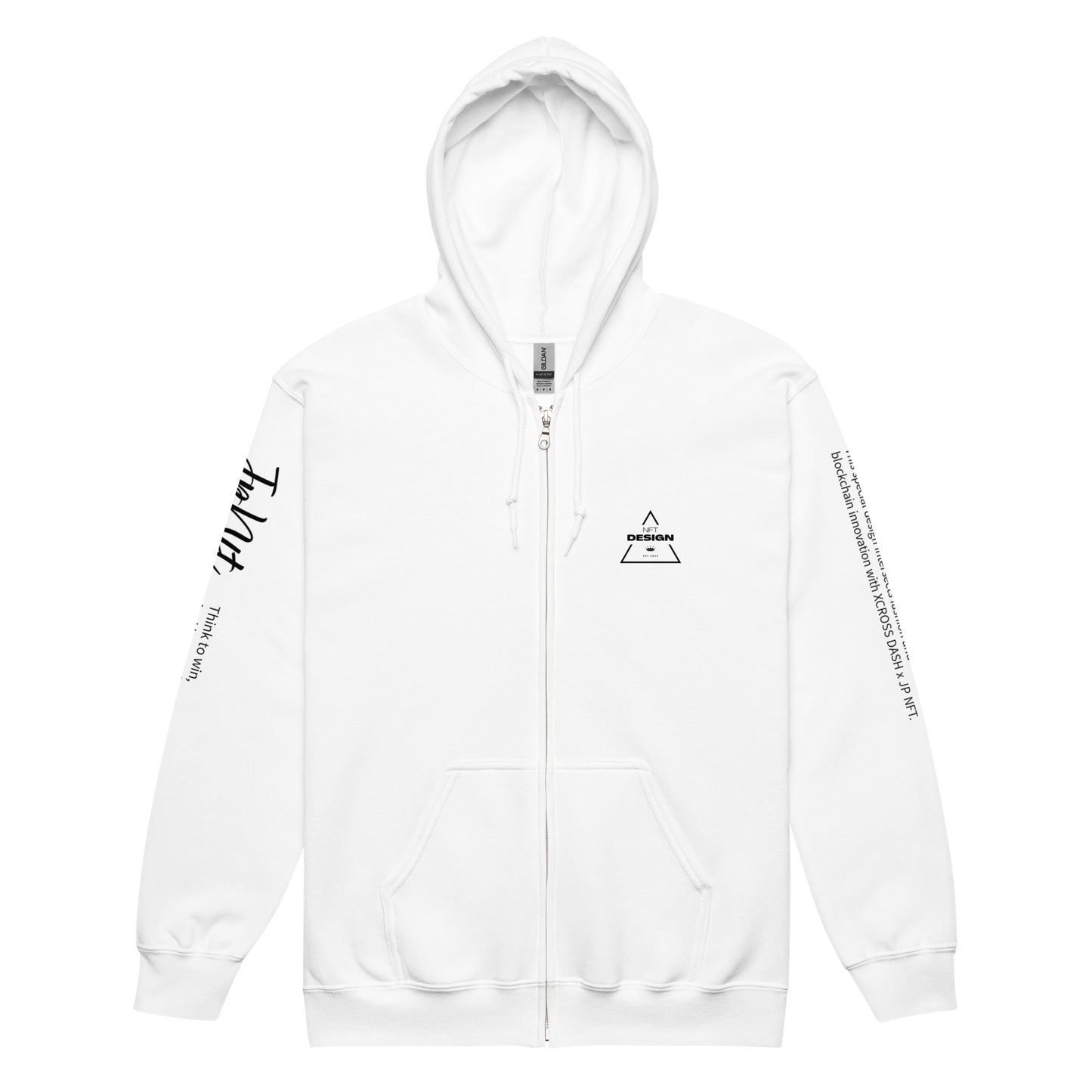 JP NFT COLLAB DESIGN TYPE-X0006 | Unisex Zip Parker | White