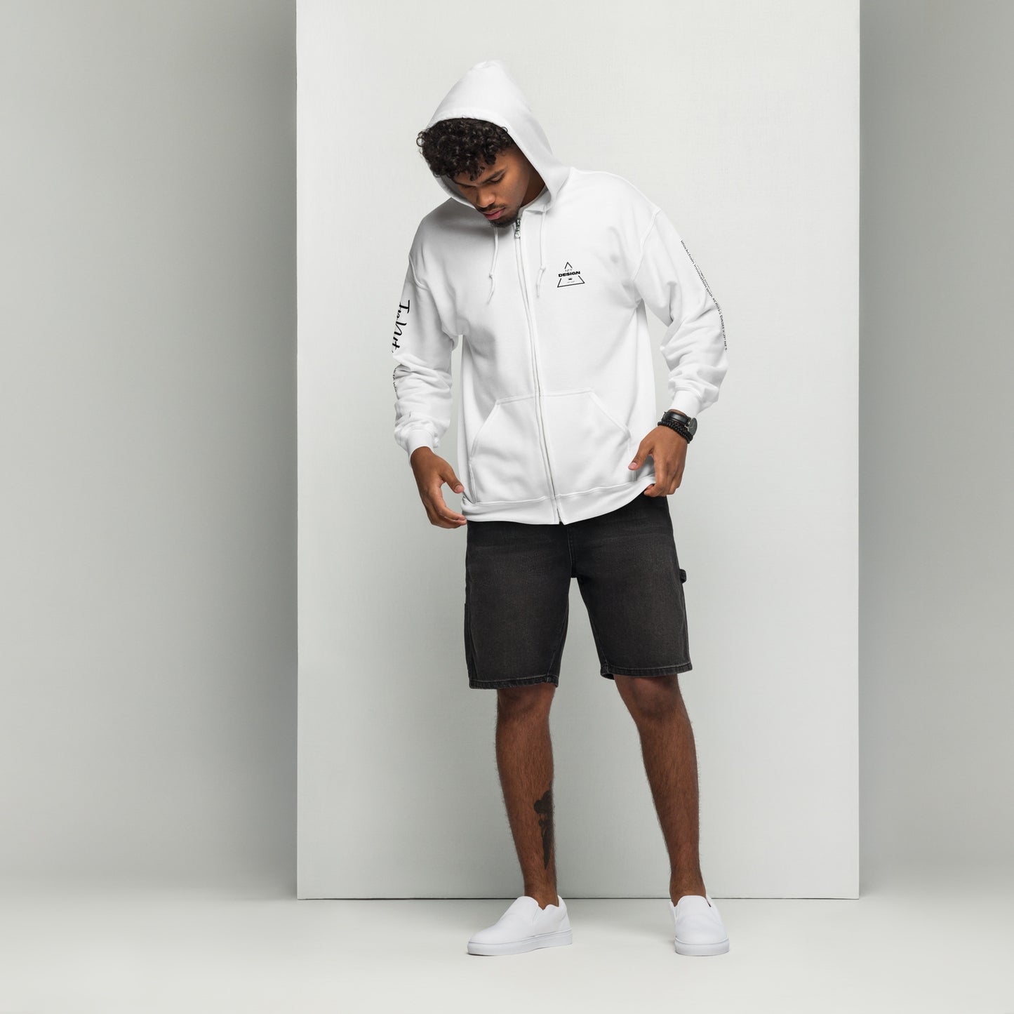JP NFT COLLAB DESIGN TYPE-X0006 | Unisex Zip Parker | White