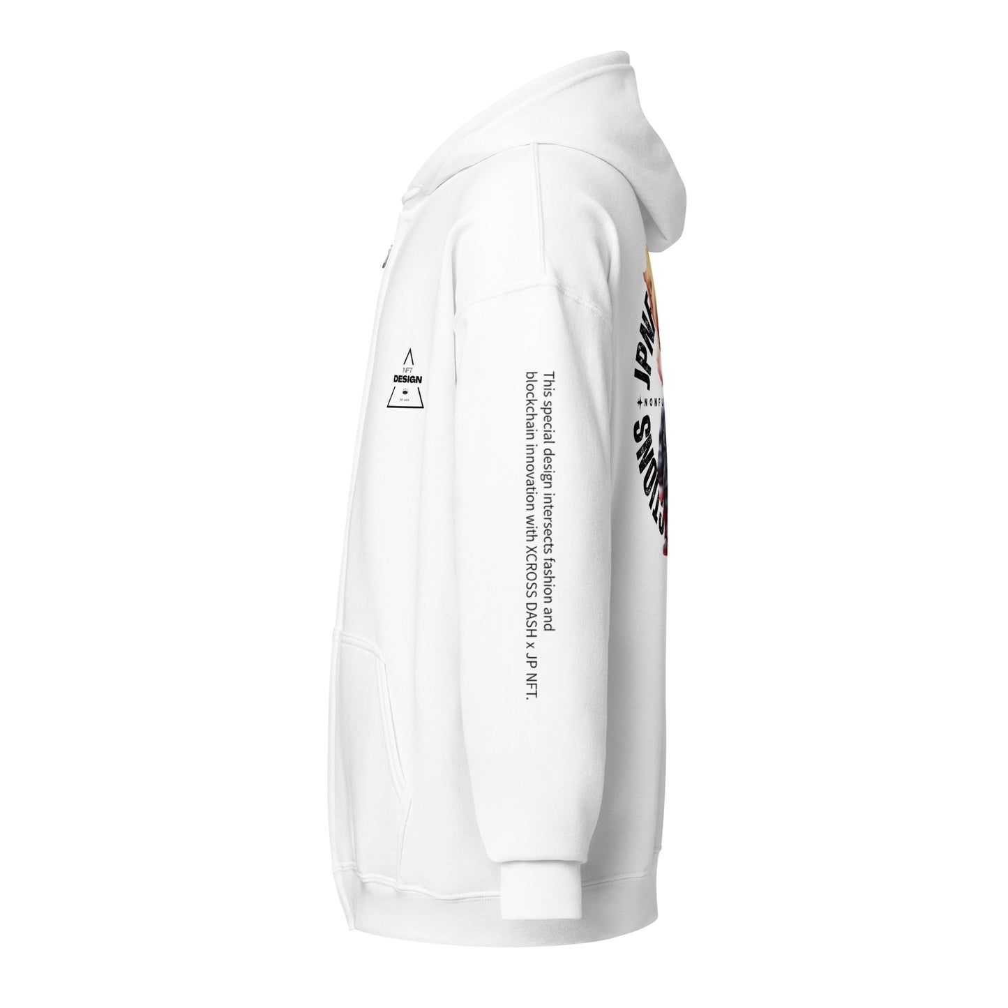 JP NFT COLLAB DESIGN TYPE-X0006 | Unisex Zip Parker | White