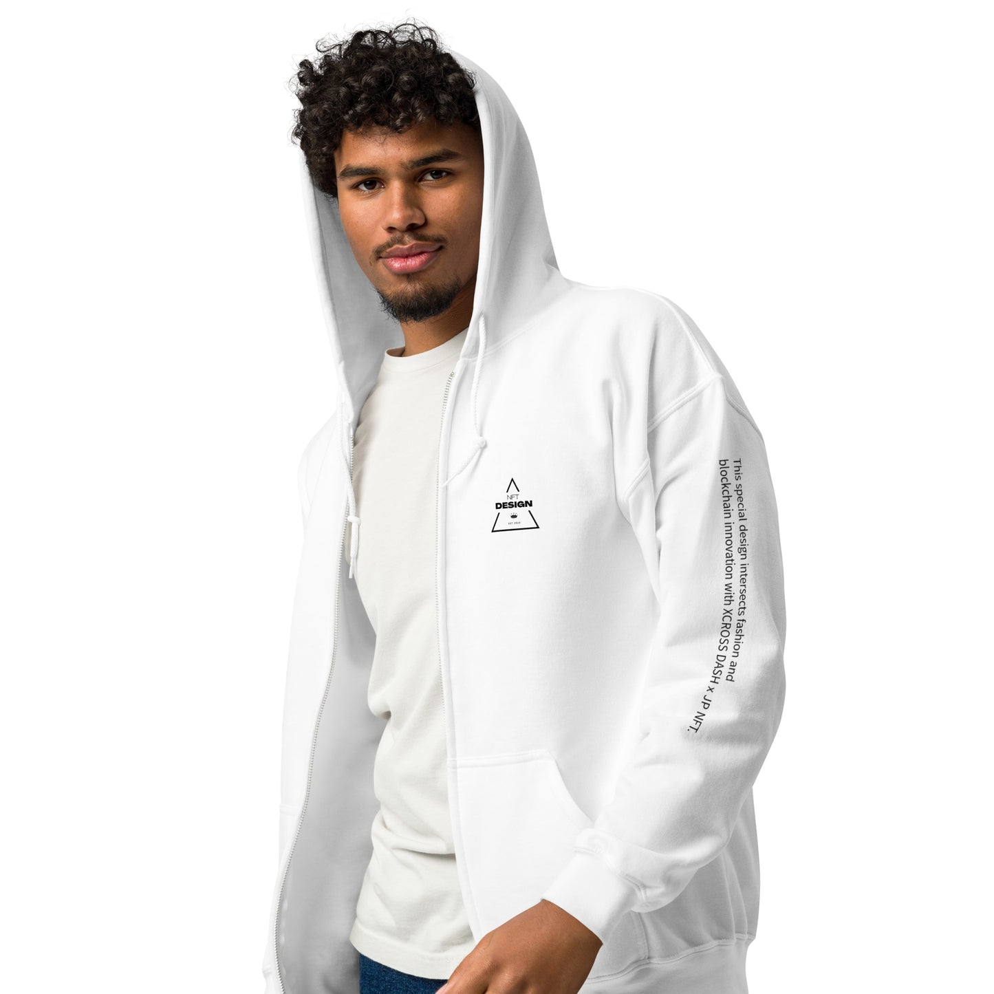 JP NFT COLLAB DESIGN TYPE-X0006 | Unisex Zip Parker | White
